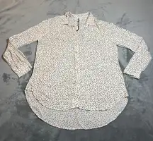 Jane and Delancey Ditzy Floral Button Up Shirt Size Large NEW Lightweight Casual