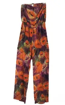 Authentic Brand Boho Autumn Strapless Jumpsuit Size M  50” Length 30” Chest (Stretchable) 