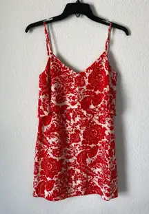 100% Silk Floral Mini Dress Size S