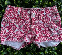 Miss Me Cargo Poppy Red Jean Shorts