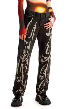 LEVI'S X Barbie‎ Ferreira 501 90s Jeans Women's 27 Black Goth Grunge Punk Y2K