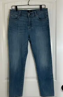 7 For All‎ Mankind Josephina Straight High Rise Blue Jeans Womens Size 29