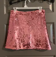 H&M Pink Sequin Mini Skirt