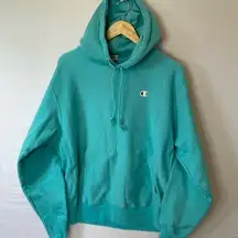 Champion Vintage Women’s  Hoodie Light Blue Size Large