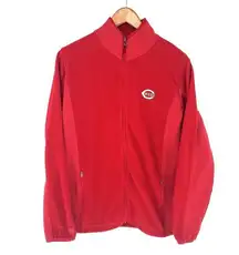 Antigua Cincinnati Reds Zip Up Pullover Womens Large Red Fleece MLB Baseball