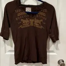 Levi's Brown Short Sleeve Tee