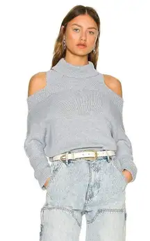 Lovers and Friends Anisa Turtleneck Sweater in Heather Grey XSmall New Knit Top