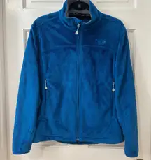 Mountain‎ Hardwear Soft Cozy Fuzzy Fleece Jacket M Full Zip Blue Outdoor Hiking