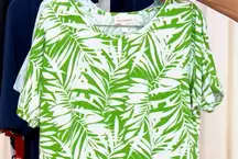 Palm Breeze Sueded Jersey Petite Cropped Pant Lounge Set A392411