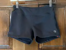 MPG Women’s Black Athletic Shorts XS Red Lining Zipper Side Running Training