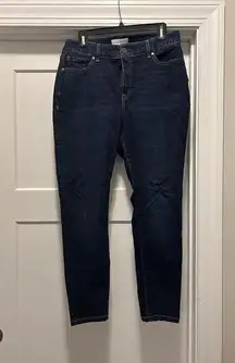 Lane Bryant Blue Curvy Fit High Rise Skinny Jeans Magic Waistband Plus Size 14