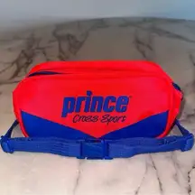 NEW Vintage 80s Prince Tennis Fanny Pack Belt Waist Hip Bag Neon Red Blue Retro