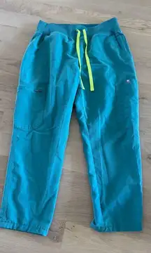 Figs High Waisted Yola Skinny Scrub Pants cactus green size medium petite MT