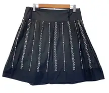 Joe‎ Benbasset Juniors 9  Embroidered Black A-Line Skirt Bohemian Whimsygoth