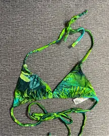 Tropical/floral triangle bikini top