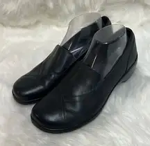 Clarks Blackberry Slip-On Leather Loafer Mules Slide Size 9.5 Bin 25