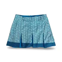 Puma Blue Patterned Pleated Tennis Golf Skirt