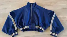 The Group by Babaton Aritzia Rocket Cropped Track Jacket blue size small