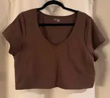 Aerie Brown Offline Crop Top
