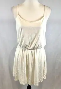 Anna Grace simple white Strappy racerback romper size medium