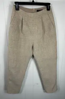 ASM ANNA 100% Wool Crop Plaid Pants in Size M
