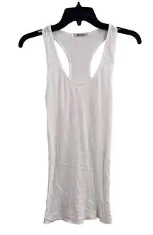 LAMade White Ribbed Racerback Tank New XL