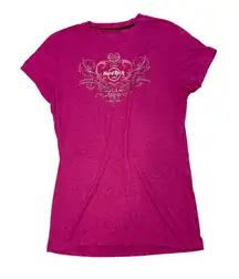 Hard Rock Couture Atlanta ‘Peace Love Rock’ Women's Size XL Graphic T-Shirt Pink