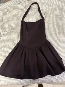 21 Saints Brown Halter Mini Dress