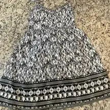 Three Hearts Black and White Mini Dress