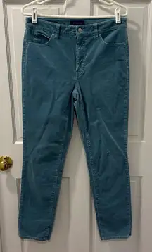 Talbots Women’s High Rise Straight Leg Corduroy Stretch Pants Size 6 Dusty Blue