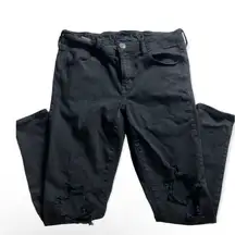 SZ 10 Next level stretch distressed black jeans