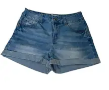 Wax Jean Butt, I Love You Light Blue Denim Women's Shorts