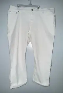 Ralph Lauren Jean‎ Co. women’s classic straight cropped White Jeans Pants Size