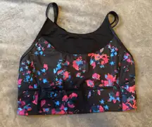 Lululemon Clip-In Long Line Bra Dandy Digie Multi / Black - Size 10