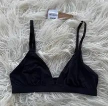 Skims Fits Everybody Triangle Bralette Onyx Size Small
