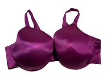 Cacique Full Coverage Underwire Bra Size 44DD Lightly Padded Fushia Magenta