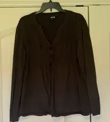 Apt. 9 Chocolate Brown Knit Cardigan Sweater