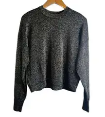 Levi's Scoop Neck Long Sleeve Metallic Wool Blend Sparkly Crop Sweater Size‎ XS
