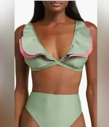 Farm Rio Ruffle Bikini Top, Size X-Small, $$115