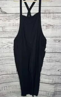 BDG Urban Outfitters Linen Blend Overalls Black NWT Lg