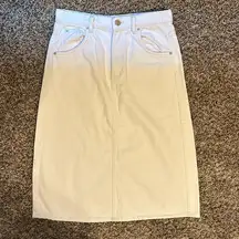 ZARA  White Denim Mini Skirt Medium