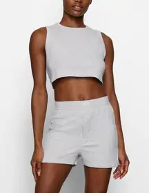 New  Boyfriend Loose Boxer Size Medium Light Heather Grey