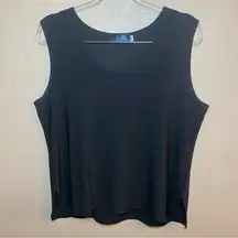 Sympli size 14 brown scoop neck tank top spandex blend