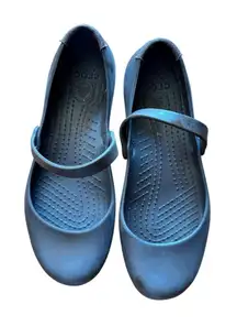 Crocs Alice Womens Size 7 Grey Mary Jane Non Slip Work Shoes Comfort Clogs