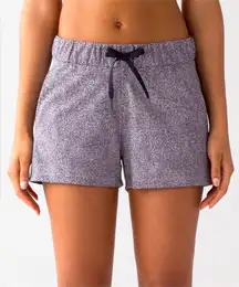 lululemon On The Fly Short In Sea Spray Alpine White Dark Chrome Sz 6