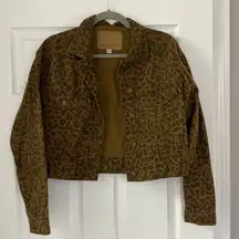 American Eagle Cheetah Print Jean Jacket