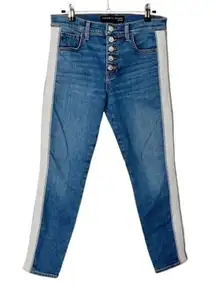 Veronica Beard Debbie Skinny Jeans Beacon Tux High Waist Cropped Size  27 US 4