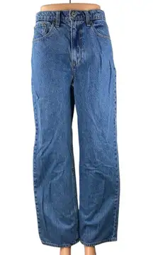 Abercrombie & Fitch The Loose Blue High Rise Wide Leg Baggy Denim Jeans Size 26