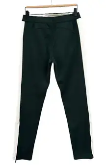 Tory Burch Sport Womens Green White Track Pants Athletic Zip Leg Streetwear S