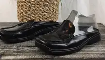 Coach  black leather Rebecca Slide Flat loafer Shoes 7